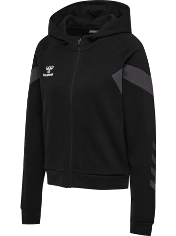 Hummel Trainingsjacke "Hmltravel Zip Hoodie Woman" in Schwarz