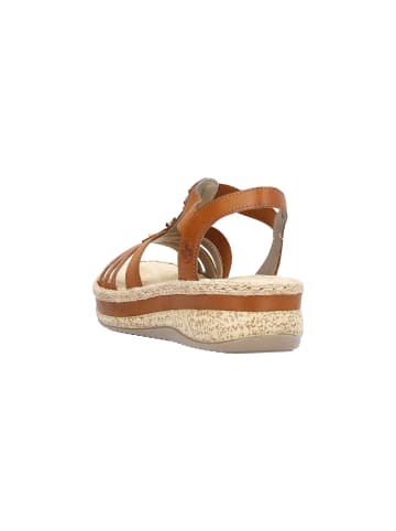 rieker Dollaro Sandalen mit Gummibändern Braun
