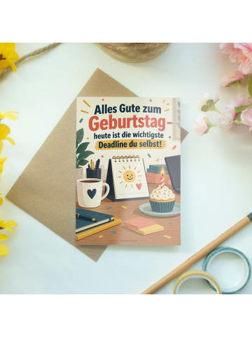 Mr. & Mrs. Panda Geburtstagskarte Kalender modern Design mit Spruch in Weiß