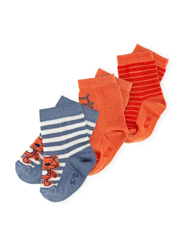 Sigikid Socken-Set 3er Wild Adventure in rostrot/blau