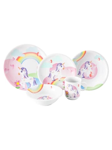 Seltmann Weiden 5er Set Kindergeschirr Set Compact Mein kleines Einhorn bunt in bunt
