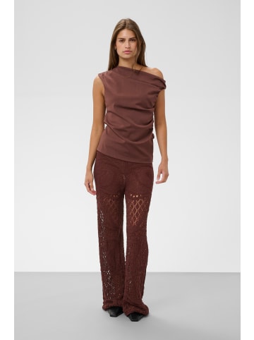 Soaked in Luxury Strickhose SLBarb Casual fit in Brown Stone
