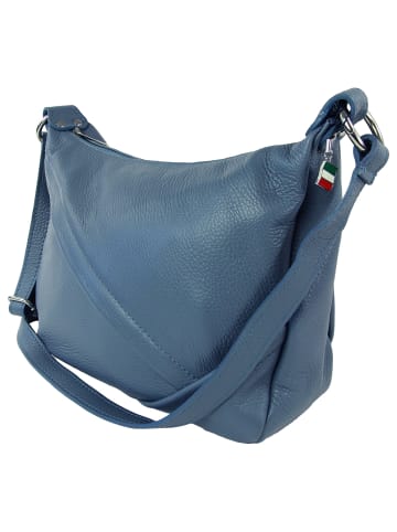 Florence Florence Schultertasche Leder petrolblau ca. 35cm