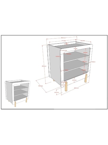 58 aufm Kessel WICKELKOMMODE Karylin 88x54x95 aus MDF in Weiß