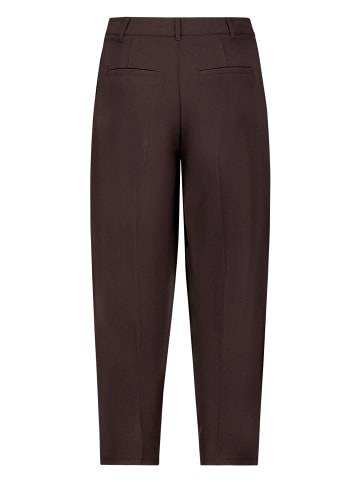 Zero Businesshose mit Bundfalten in Chocolate Plum