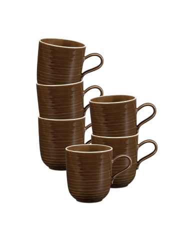 Seltmann Weiden 6er Set Kaffeebecher Terra 400 ml in Erdbraun
