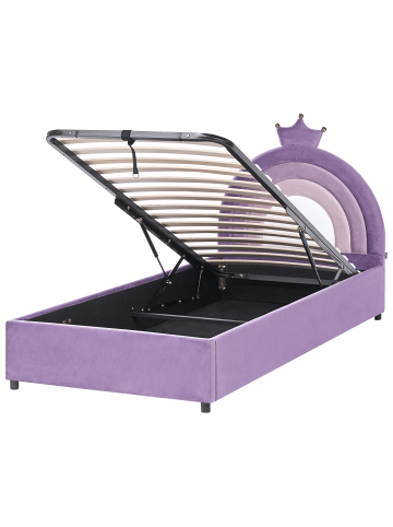 Beliani Kinderbett GRISETOT in Violett/Schwarz - (W) 96 x (H) 106 x (L) 210 cm