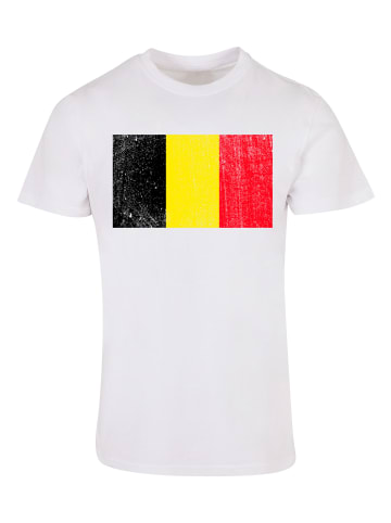 F4NT4STIC T-Shirt Belgien Flagge Belgium in weiß