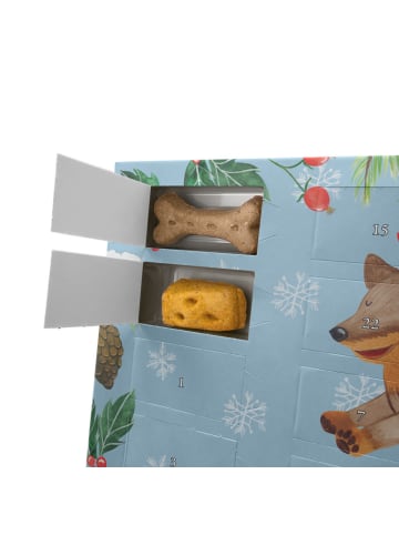 Mr. & Mrs. Panda Hunde Adventskalender Hund Dackel mit Spruch in Eisblau