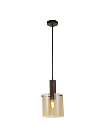 Licht-Erlebnisse Pendelleuchte (B)20 x (L)20 x (T)35 cm in Braun Bernstein