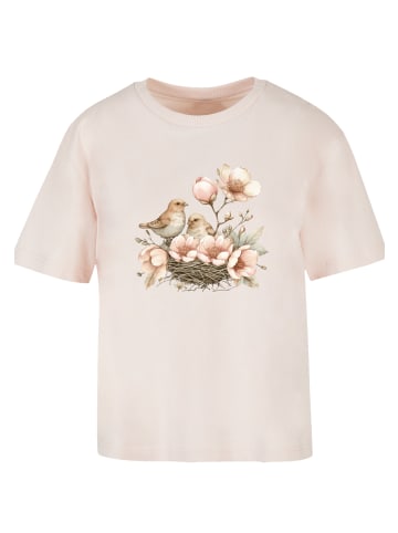 F4NT4STIC Everyday Tee Vogelnest Blumen in pink