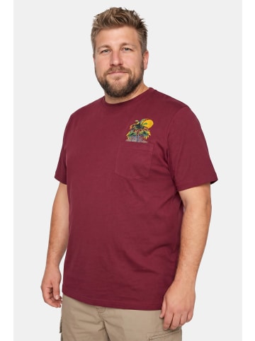 Men Plus Kurzarm T-Shirt in kupfer braun