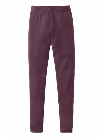 Hessnatur Rib Leggings in brombeere