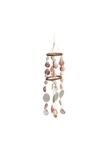 relaxdays Muschel Windspiel in Natur - (H)75 cm
