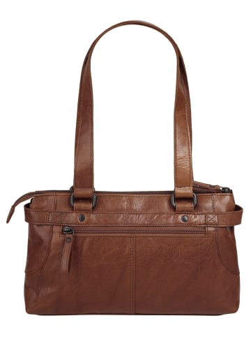 SPIKES & SPARROW Handtasche echt Leder in cognac