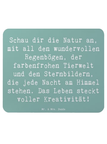 Mr. & Mrs. Panda Mauspad Spruch Kreativität im Leben mit Spruch in Meeresbrise