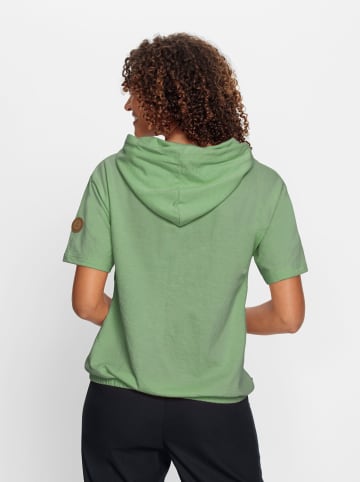 WITT WEIDEN Kapuzensweatshirt in eucalyptus-ecru-bedruckt