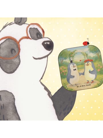 Mr. & Mrs. Panda Untersetzer für Gläser Hochzeit Pinguin Design ... in Weiß