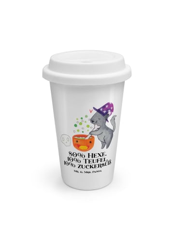 Mr. & Mrs. Panda Kaffeebecher To Go Kater Hexenkessel mit Spruch in Weiß