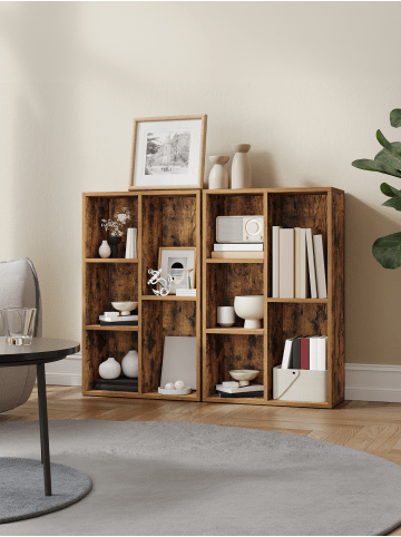 VASAGLE Bücherregal Custos in Vintagebraun - (B)24 x (H)80 x (T)50 cm