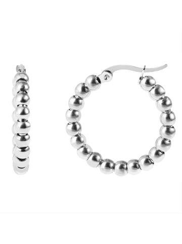 Adeliás Damen Creolen aus Edelstahl in silber