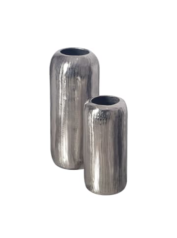 FineBuy Blumentopf in Silber / Aluminium / 16x16x40