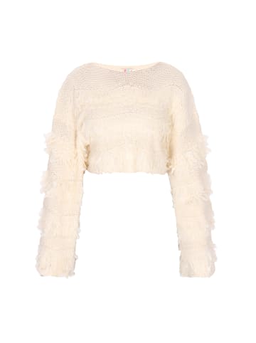 IZIA Damen Pullover in Wollweiss