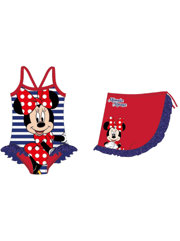 Disney Minnie Mouse Disney Minnie Mouse Kinder Badeanzug mit Sarong Badebekleidung in Rot