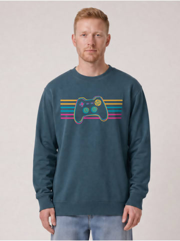 wat? Apparel Sweatshirt Retro Joystick in Petrol