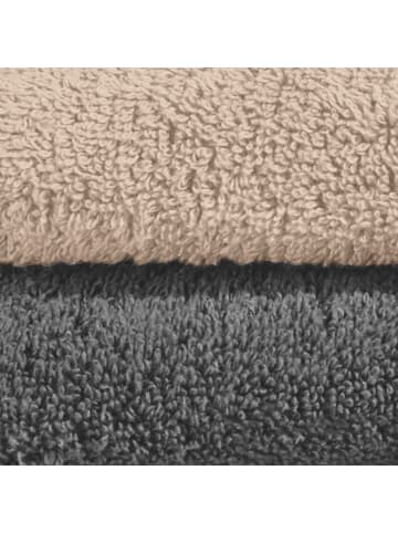 Erwin Müller Frottier, Jacquard Handtuch 2er-Pack Bühl in beige/grau
