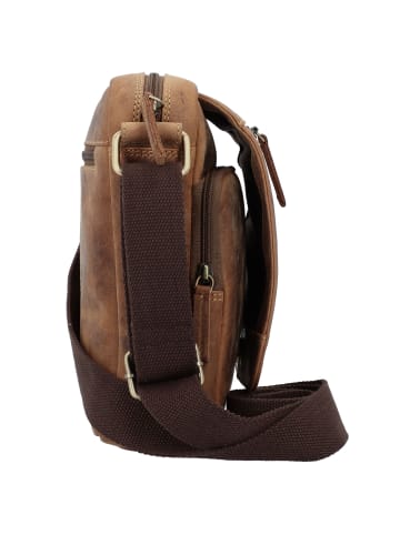 Greenburry Vintage Umhängetasche Leder 20 cm in brown