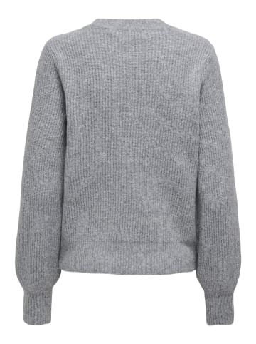 ONLY Strickpullover in Medium Grey Melange