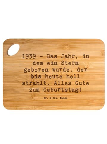 Mr. & Mrs. Panda Holzbrettchen Spruch 1939 Geburtstag mit Spruch in Braun