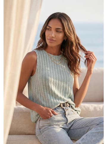 Vivance by Lascana Tanktop in salbeigrün meliert