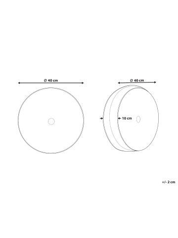 Beliani Dekokissen UDALA in Blau - (W) 40 x (H) 13 x (L) 40 cm