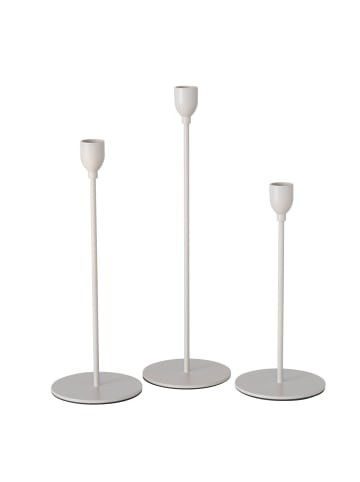 Boltze Kerzenhalter Malte Eisen 3er in beige