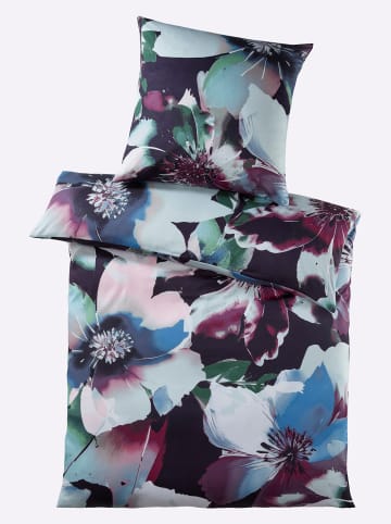 Heine Bettwäsche in schwarz-bordeaux-bedruckt