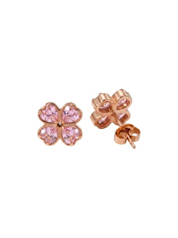 PURELEI Ohrringe Rosa Cuore Rosegold