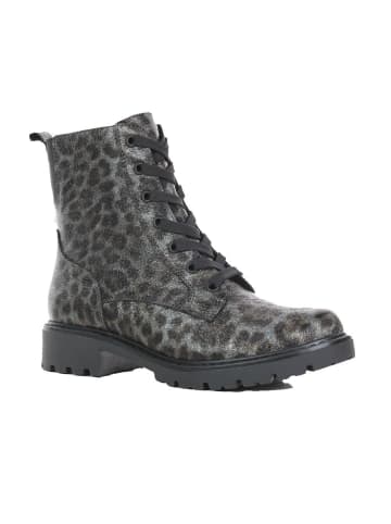 Schnürstiefelette in Grey Leo