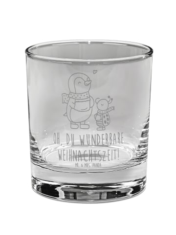 Mr. & Mrs. Panda Old Fashioned Glas Smörle Winterzeit mit Spruch in Transparent
