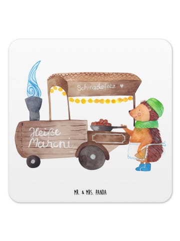 Mr. & Mrs. Panda Untersetzer Igel Maronen ohne Spruch in Weiß