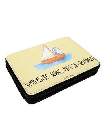 Mr. & Mrs. Panda Schuletui Sommerliebe Motiv mit Spruch in Gelb Pastell