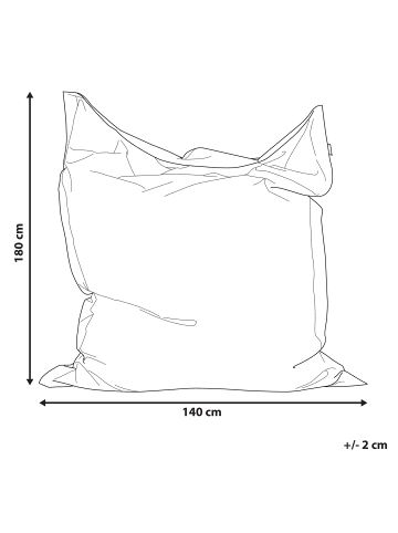 Beliani Sitzsack FUZZY in Grün - (W) 140 x (H) 20 x (L) 180 cm