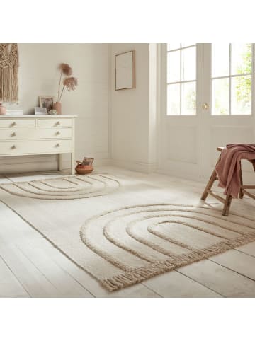 KADIMA DESIGN Handgewebter Kinderzimmer-Teppich, rutschfest, Regenbogen-Design