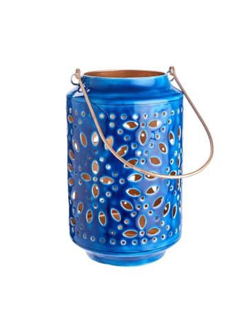 Butlers Laterne Höhe 25cm BLUE MAROCCO in Dunkelblau