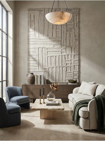 KADIMA DESIGN Wollteppich Kurzflor EDALE Abstrakt Handgetuftet Naturfaser Wohnzimmer in Natur