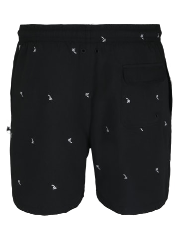 Urban Classics Urban Classics Herren Embroidery Swim Shorts in black/palmtree