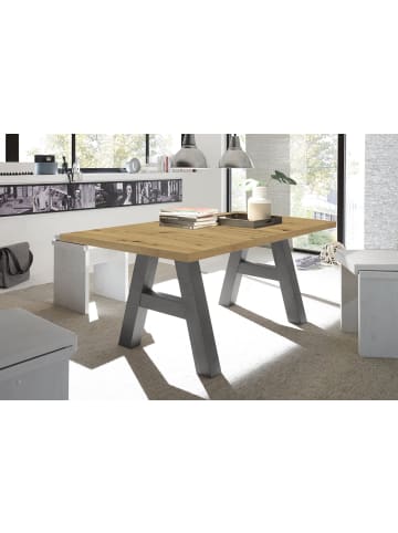 58 aufm Kessel ESSTISCH ausziehbar Elia 3 160 x 90 x 75 Esszimmertisch Graphit/Asteiche