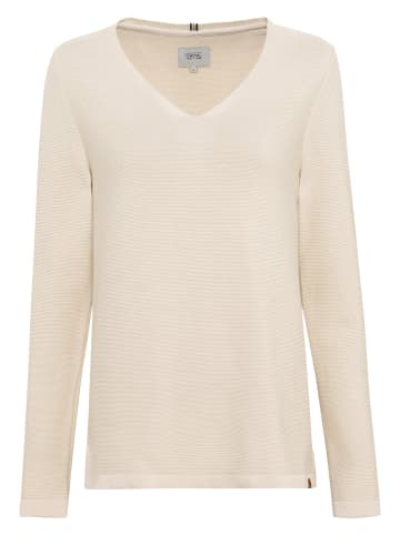 Camel Active Feinstrickpullover mit V-Ausschnitt in Sand