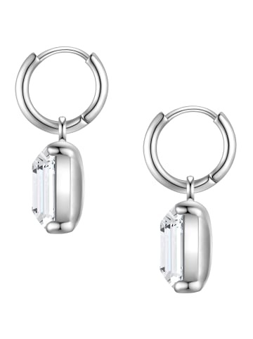 Yokoamii Ohrringe aus Messing mit Glas in silber